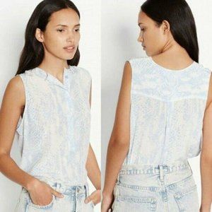 EQUIPMENT FEMME 100% Silk Carina Silk Sleeveless Top Snake Print Animal Medium M